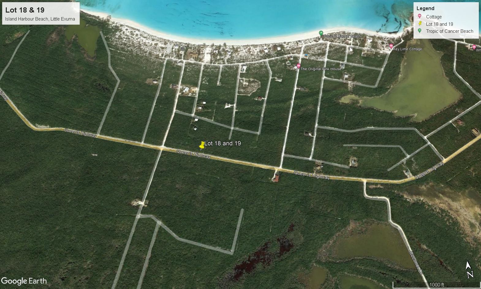 Adjoining residential lots on Little Exuma, Bahamas